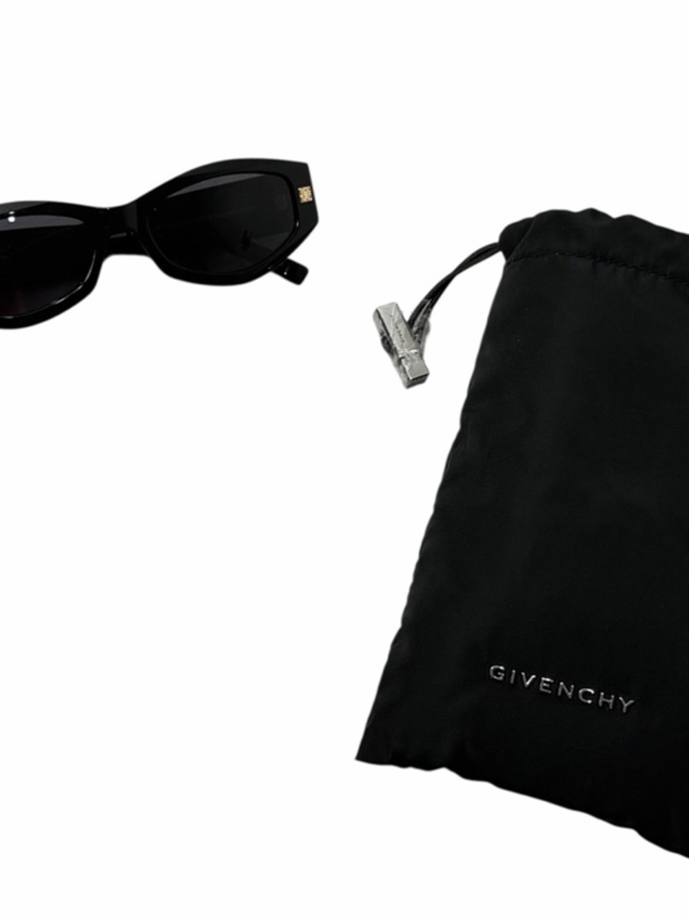 Givenchy GV Day Cat Eye Sunglasses Black Women Authentic Designer w/ Case Luxury